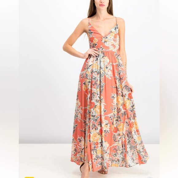 Free People Dresses & Skirts - Free People Intimately Through The Vine Maxi Dress Combo Sz L Floral Crunch